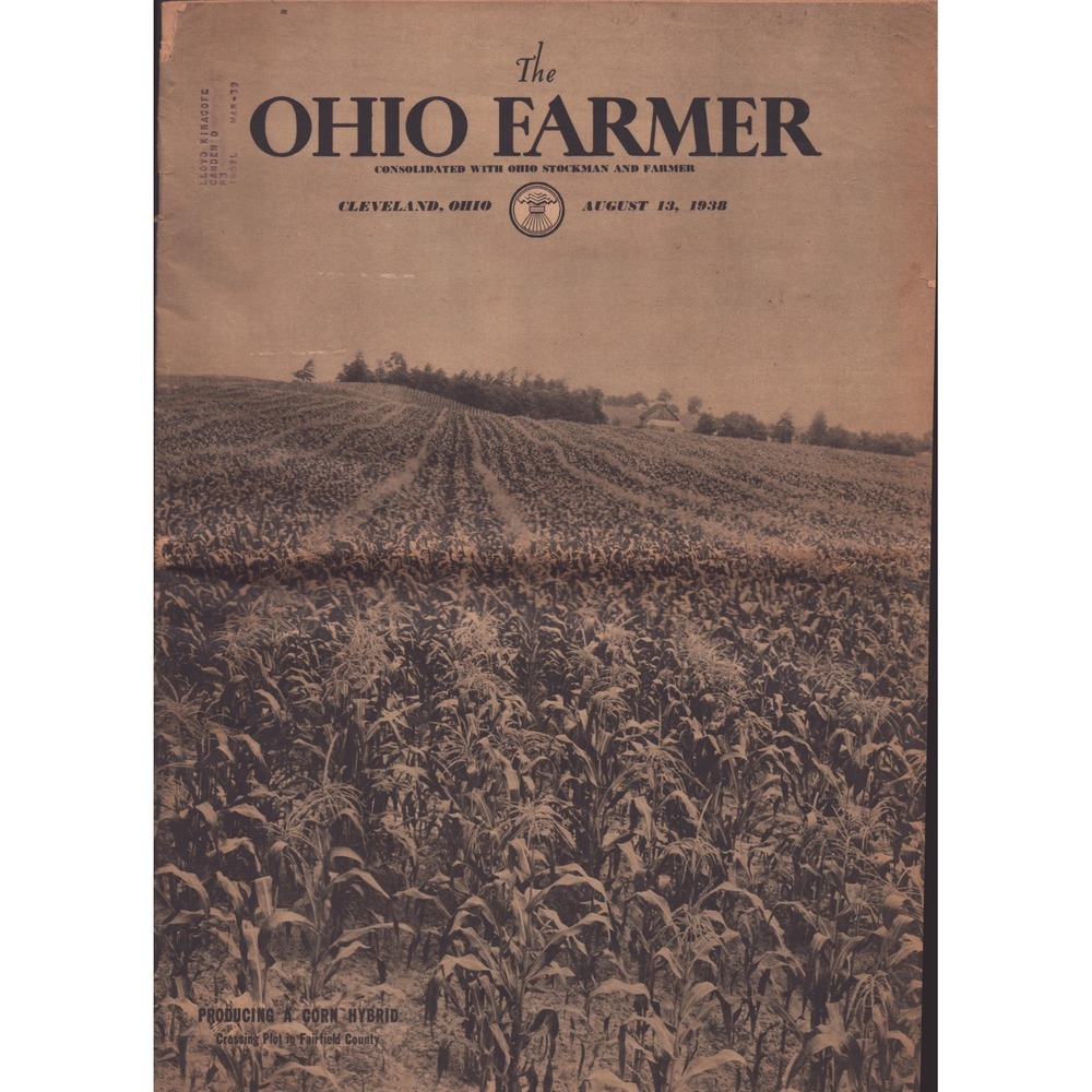 Vintage The Ohio Farmer Magazine August 13 1938 Ohio State Fair Ad Corn Hybrid - Picture 1 of 2
